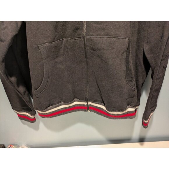 NWT Y2K Coogi Zip Up Hoodie Sweatshirt Jacket Grey & Red Embroidered L - Picture 4 of 9
